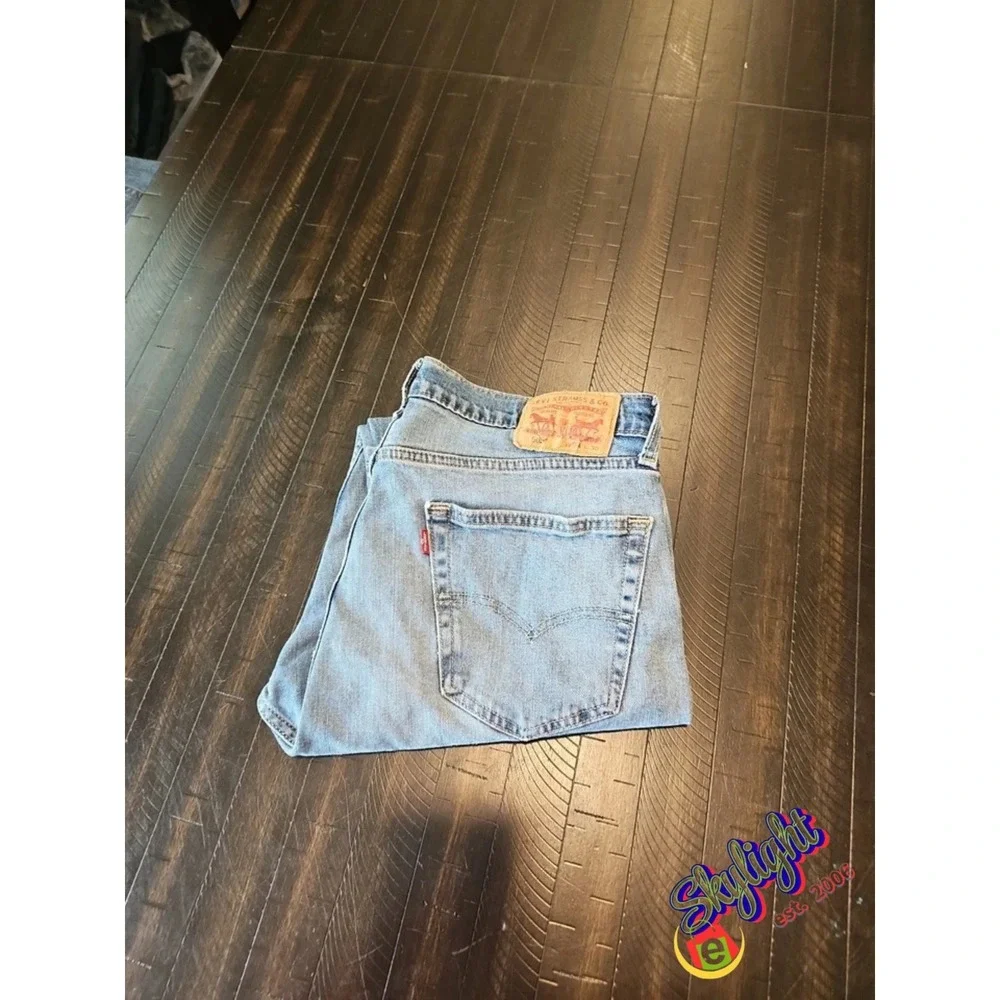Levi's Mens Blue 505 Straight Leg Denim Jeans Slight Stretch Med Wash Size 34x30